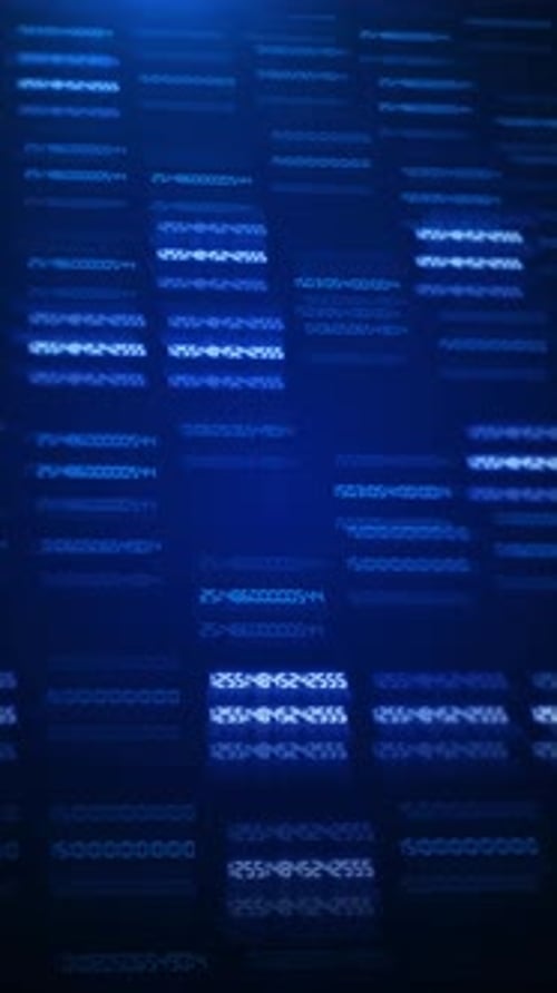 Futuristic Digital Data Scrolling Background Animation