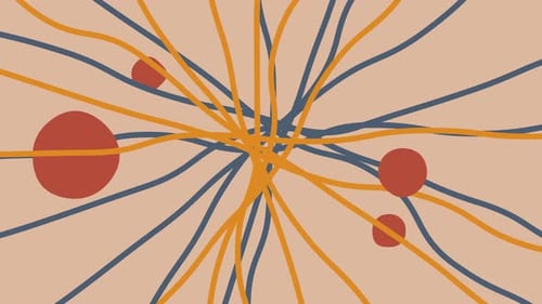 Fond animé transparent dessiné à la main