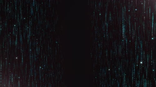 Futuristic Blue Glowing Particles Data Stream Background