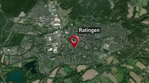 Ratingen City Zoom (Germany) from Space to Earth
