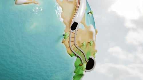 Animación de trenes en Tiny Planet