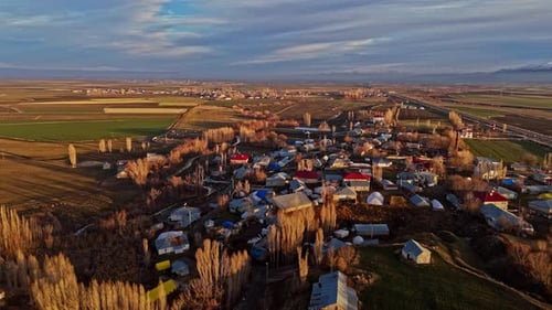 Scenic Aerial Footage of Rural Nature