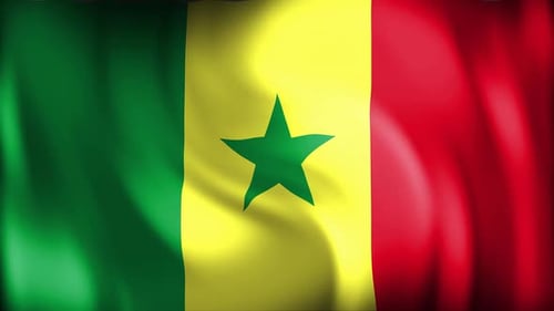 Waving Flag of Senegal Animation