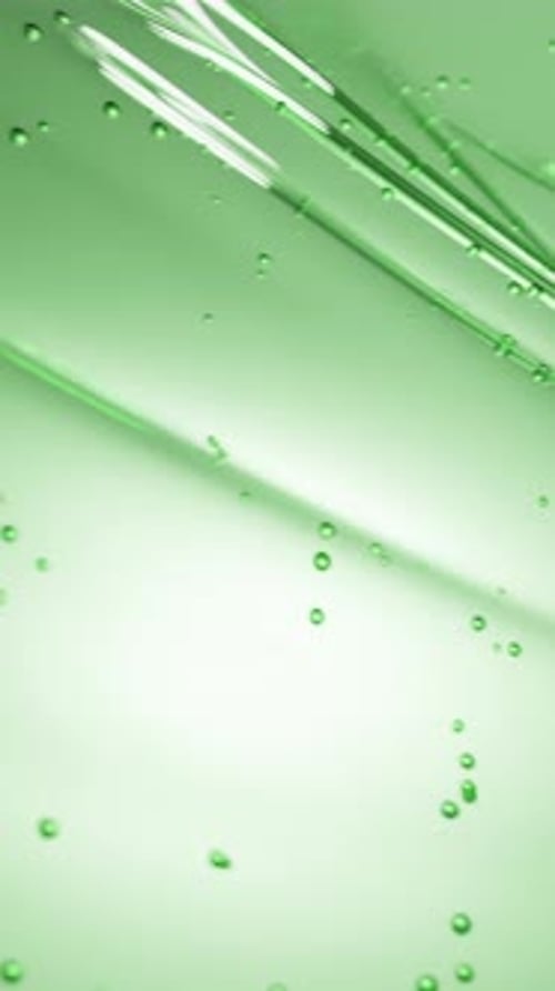 Aloe Vera Gel Flow Texture Clear Green Cosmetic Cream or Face Serum with Hyaluronic Acid Liquid Gel