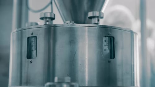 Close Up of Industrial Manufacturing Machine in Factory