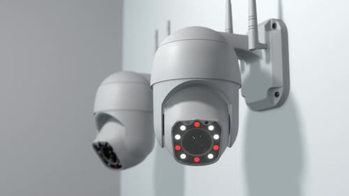 Video surveillance camera.