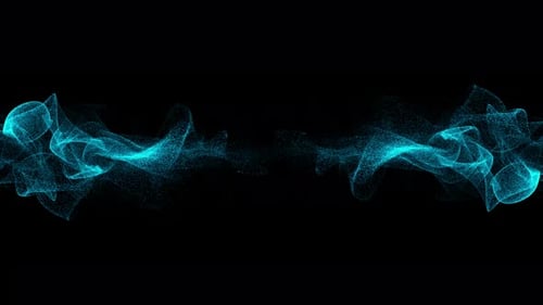 4K Blue Particle Flow Wave | Abstract Light Motion Loop