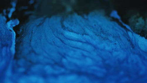 Abstract Fluid Swirls of Blue