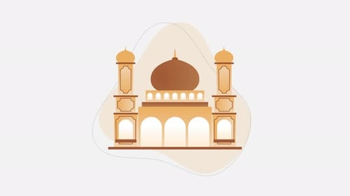 Illustration de la mosquée du Ramadan adaptée aux arrière-plans.