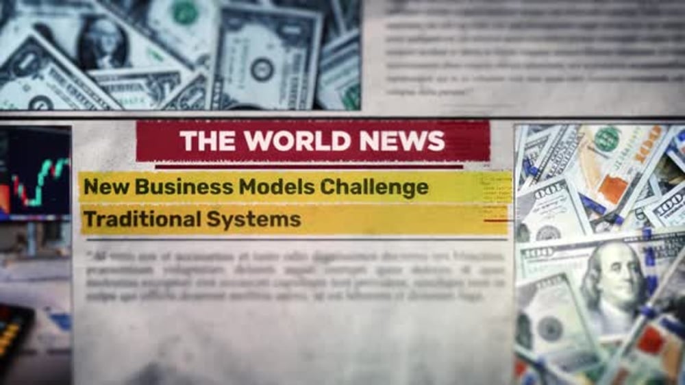 Corporate News Headline Reveal for Business Presentations, Backgrounds ...