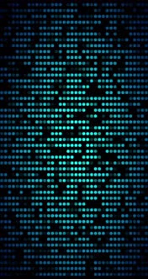 Abstract Blue Flickering Dot Grid Background Loop