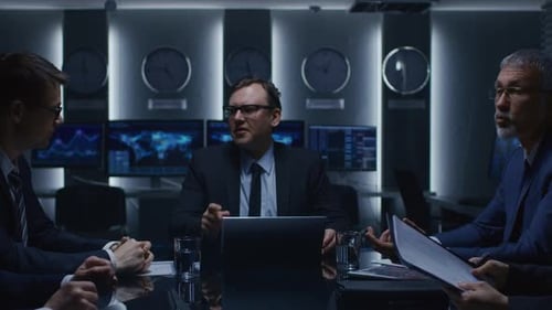 Business Meeting in a Modern Office Conference Room