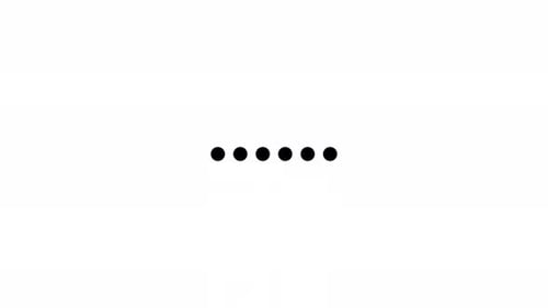 Laden Sie das Animationsvideosymbol mit vielen Punkten und bewegen Sie sich langsam nach rechts