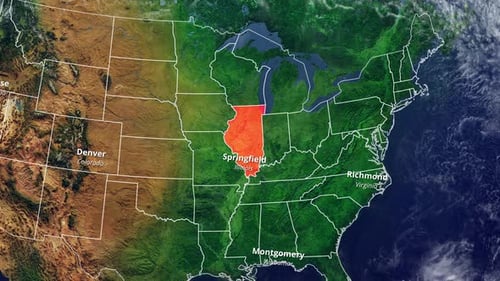 United States Map State and Capital Highlight