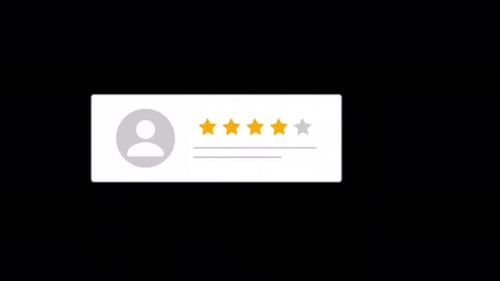 Animated Star Rating Feedback User Interface Element