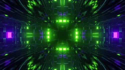 Tunnel neon disco background Kaleidoscope