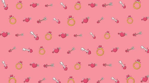 Love Heart Ring Arrow Romance Pattern Valentine's Day Celebration