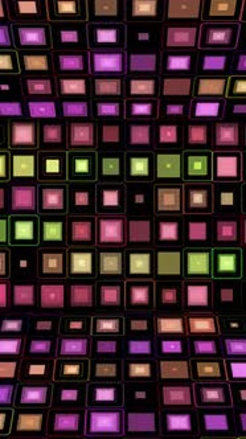 Vertical Looping Glowing Red Matrix