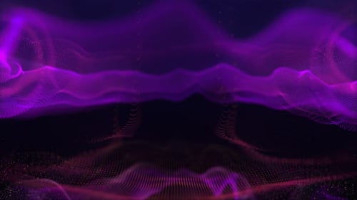 Loop abstract animation of moving liquid fire made of smooth lines and particles , 4k , 60fps