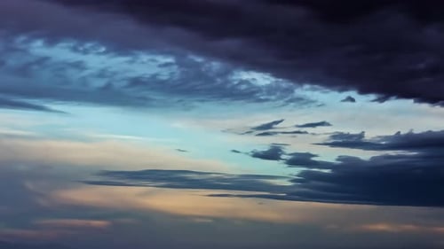 Epic stormy dark vibrant cloudscape, fusion time lapse