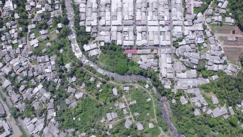 Vue aérienne La vue aérienne du logement à Padang, du logement Semen Padang.