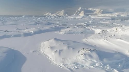 Antarctica Aerial Majestic Landscape Drone View