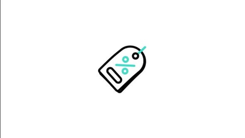 Minimalist Animated Price Tag Icon for Sales and Discounts