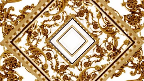 Marco ornamental dorado vintage 03 HD
