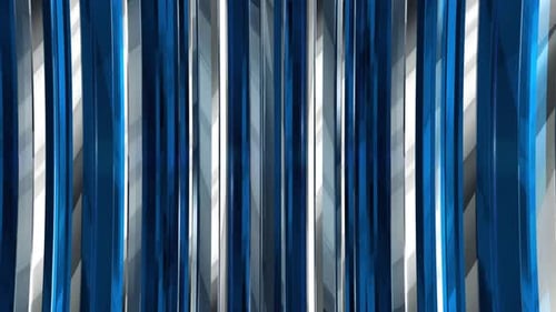 Abstract Geometric Blue and White Reflective Bars Motion Background