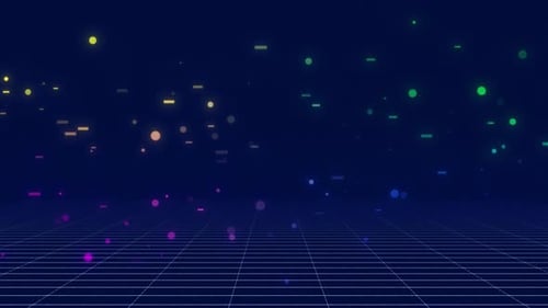 Futuristischer digitaler HiTech-Datenfluss Cyberspace Moving Particles Sicherheitsdatenbankmatrix