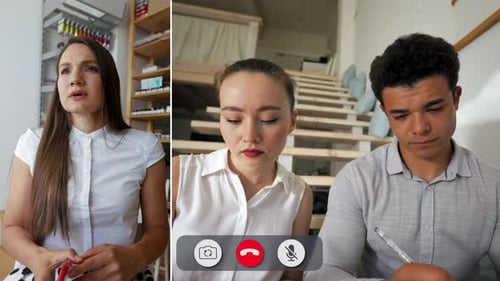 Les étudiants et les enseignants communiquent grâce à des informations sur l'apprentissage en ligne