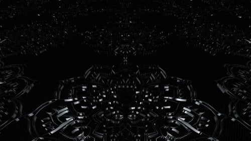 Abstract Dark Metallic Decorative Mandala Pattern Loop