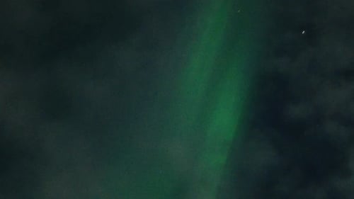 Aurora borealis, natural, real speed footage