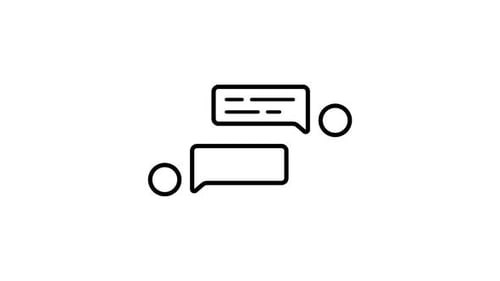 Flat Design Animated Chat Bubbles Conversation Icons