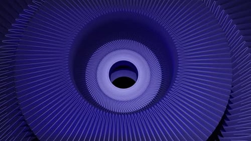 Abstrakte Kunst Monochromatische Animation von konzentrischen Kreisen, die wie ein Auge aussehen