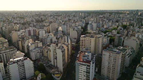 Buildings in the city, from the sky, drone, daylight