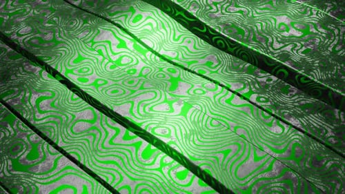 Hintergrund-Loop-Animation mit grünen und grauen Blockwellen in 4K
