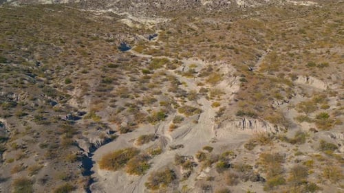 Rocky landscape aerial view drone