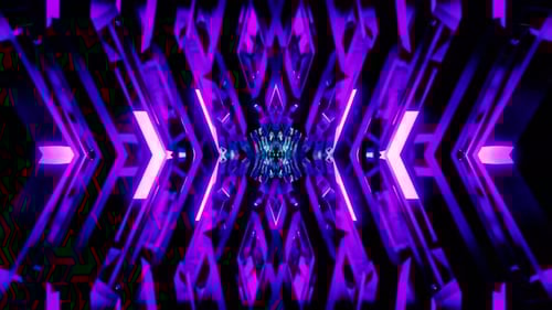 Magic Blue And Purple Kaleidoscope Vj Loop Backrgound 4K