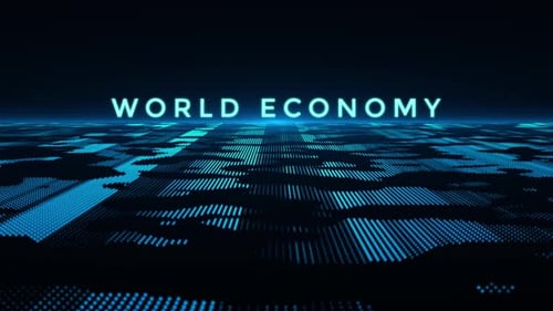 Digital Background and Text Animation-World Economy