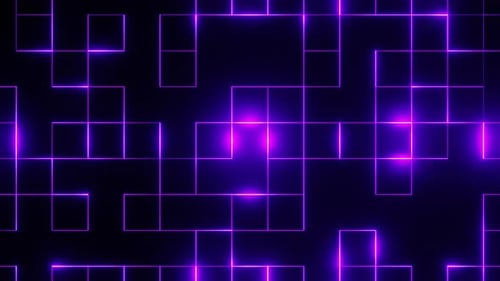 Purple Square Abstract Glowing Patterns Background Vj Loop Animation In HD