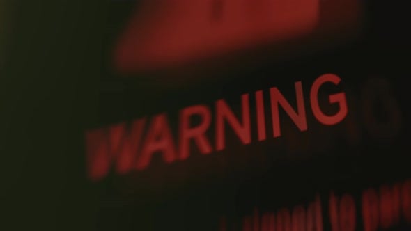 Red Warning Sign on Black Background, Backgrounds Motion Graphics ft ...