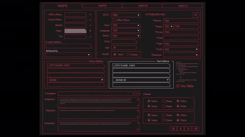 Modern Digital Data Entry Form User Interface Animation