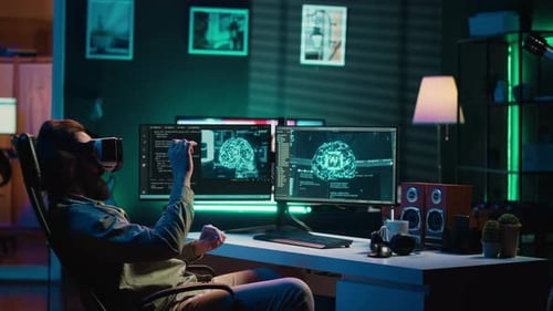 Computer Scientist Using VR Technology to Make AI Become Sentient Celebrating