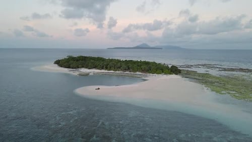 Aerial view Travel to the paradise sea beach. The Indonesia beaches.