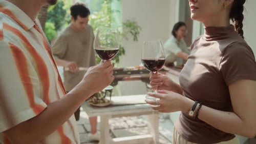 Group of Friends Enjoying an Outdoor Barbecue