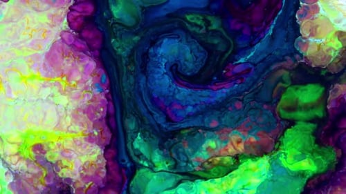 Swirling Abstract Fluid Colorful Motion Background