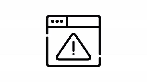 Minimalist Animated Browser Warning Sign Icon