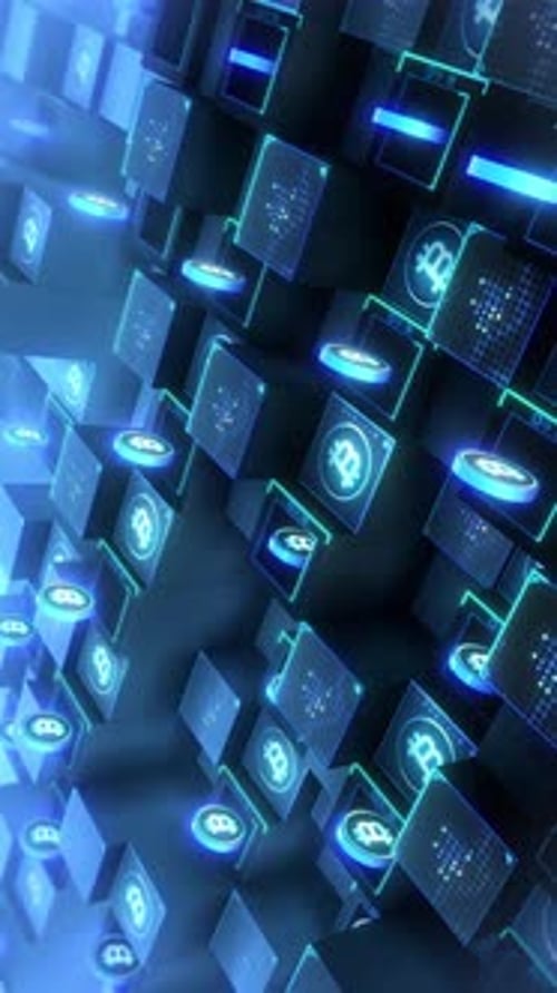 Bitcoin Crypto 3D Digital Algorithm