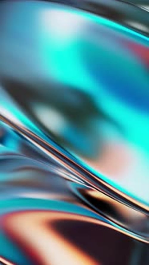 Vertical Abstract Deep Teal Amber 3D Multi Color Texture Background Loop